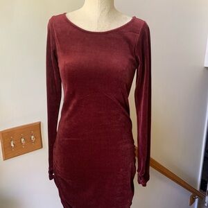 ♥️ Organic Cotton Velour Long Sleeve Medium Dress valentines sale winter fall
